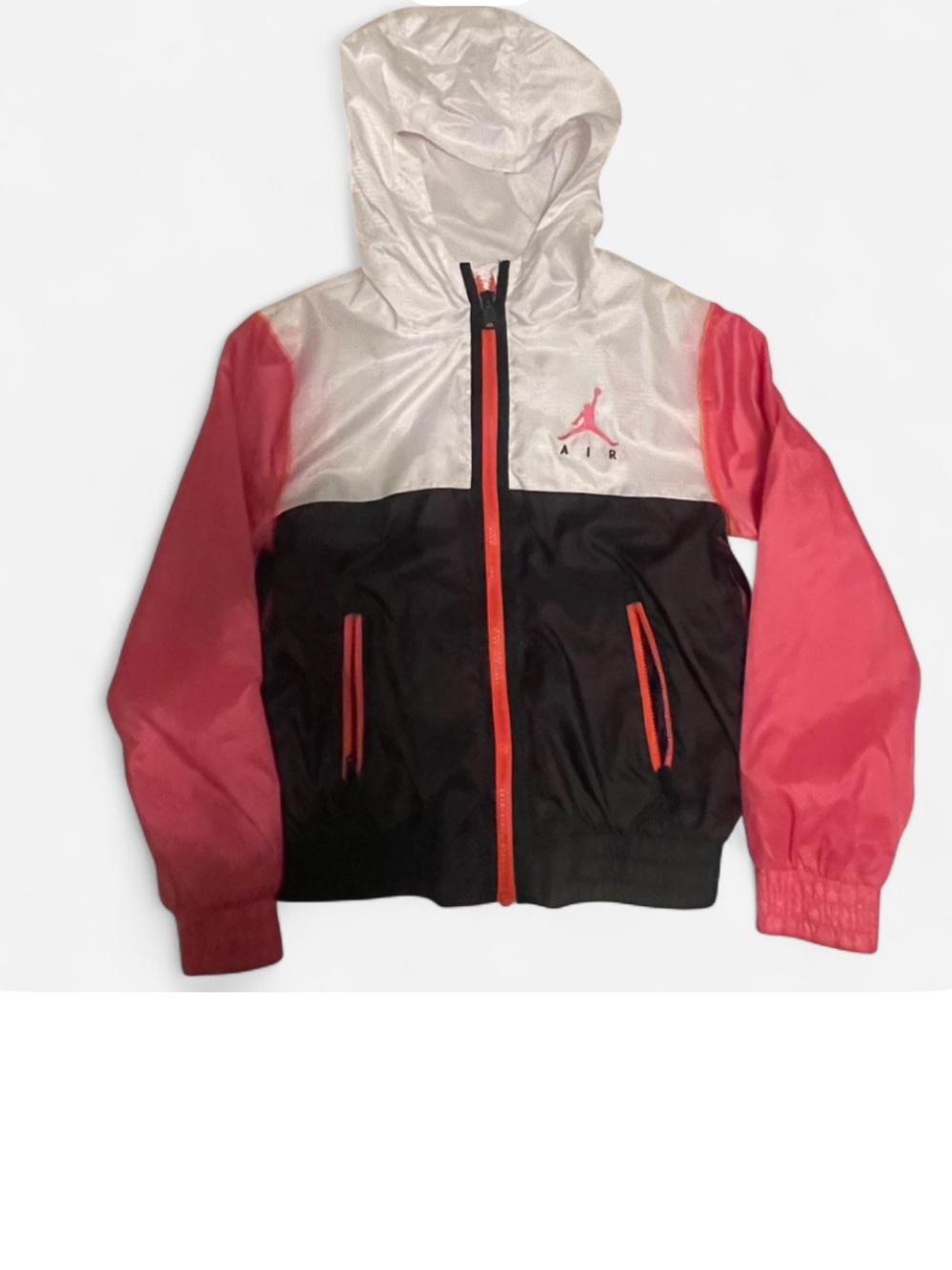 Jordan Kids' Colorblock Hooded Windbreaker - Pink/Black/White